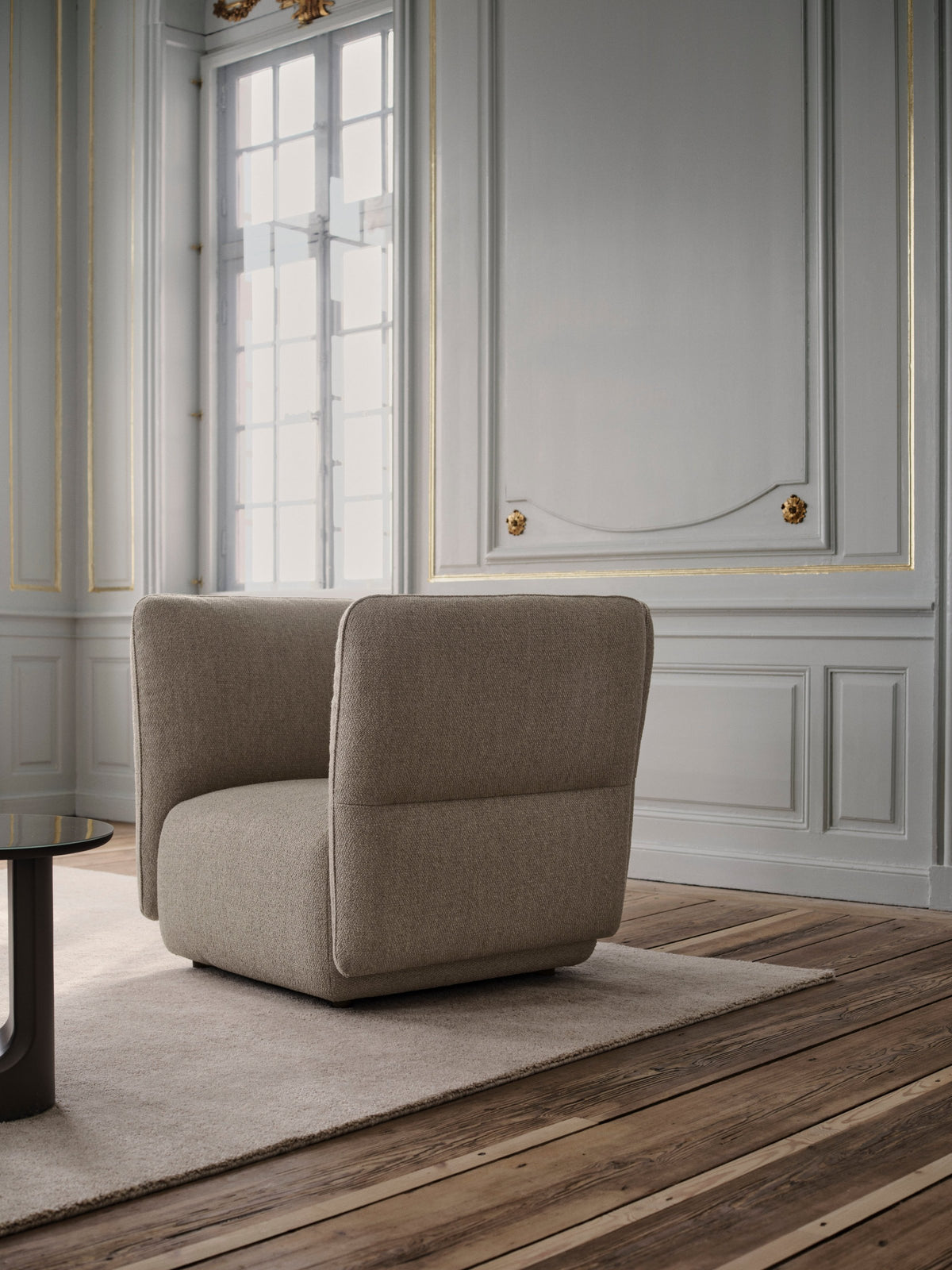 Fotoliu BoConcept Paraggi, tapițerie crem Treviso — detaliu