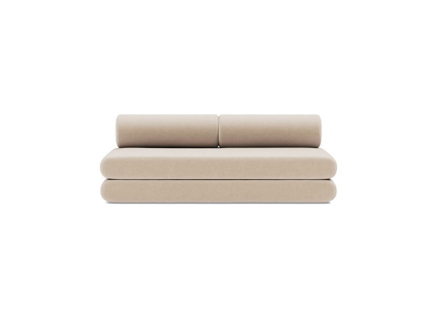 Canapea extensibila Circlus cu perne rotunde Esina Almond 180x200cm