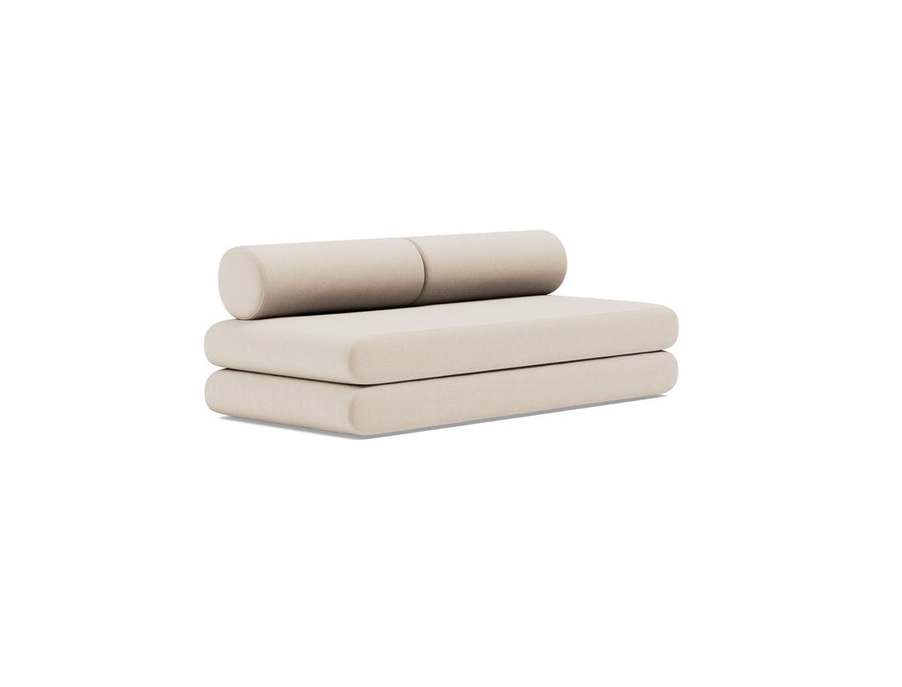 Canapea extensibila Circlus cu perne rotunde Esina Almond 180x200cm