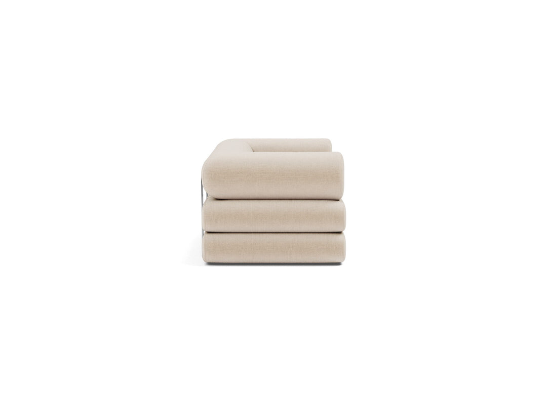 Canapea extensibila Circlus cu brate in forma de L Esina Almond 180x200cm