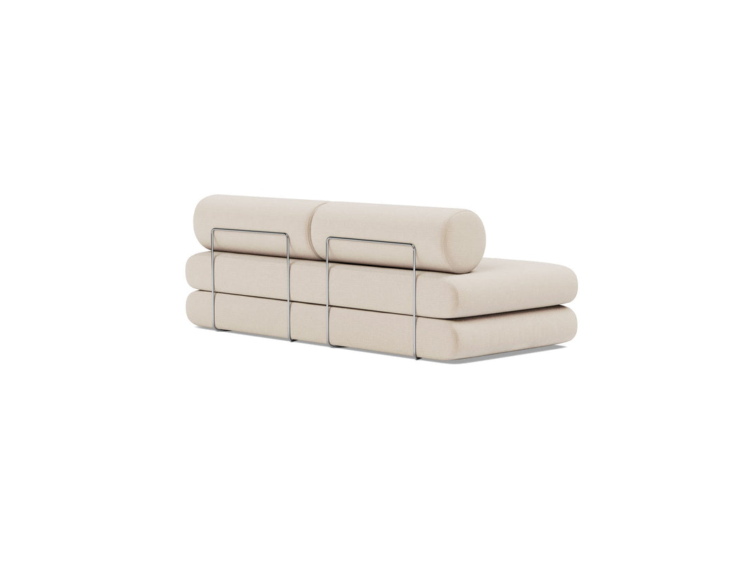 Canapea extensibila Circlus cu perne rotunde Esina Almond 180x200cm