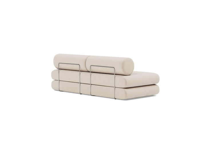 Canapea extensibila Circlus cu perne rotunde Esina Almond 180x200cm