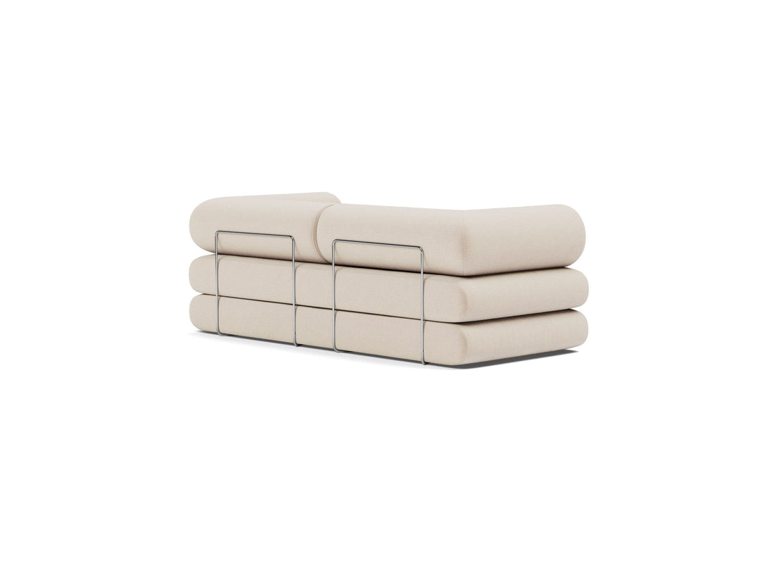 Canapea extensibila Circlus cu brate in forma de L Esina Almond 180x200cm
