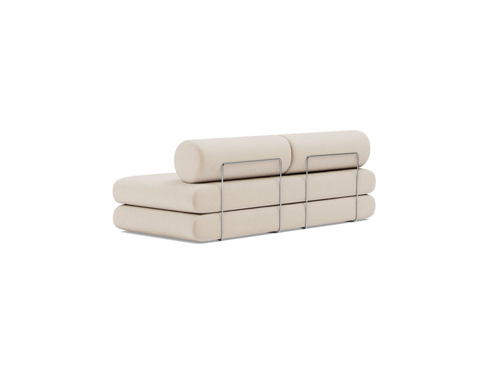 Canapea extensibila Circlus cu perne rotunde Esina Almond 180x200cm