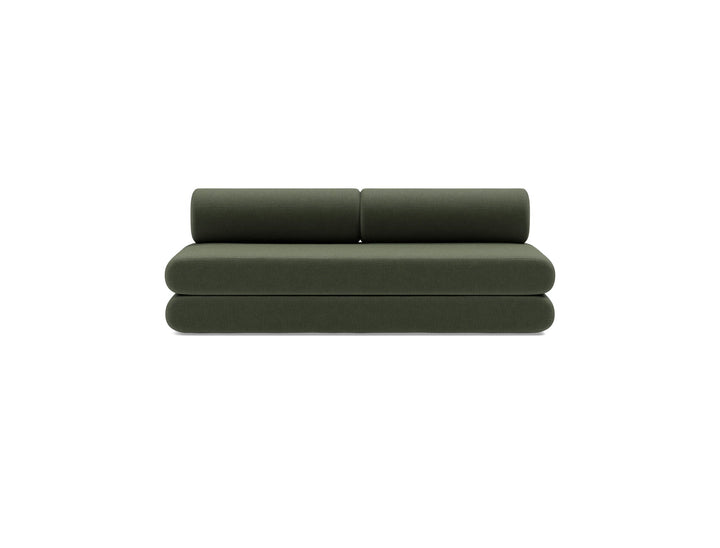 Canapea extensibila Circlus cu perne rotunde Esina Olive Green 180x200cm