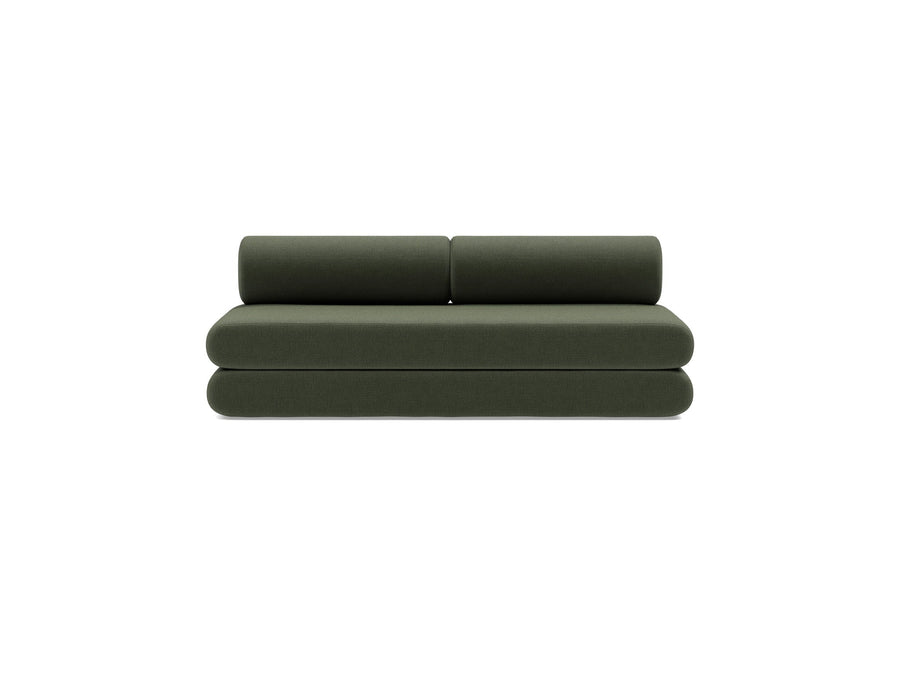 Canapea extensibila Circlus cu perne rotunde Esina Olive Green 180x200cm