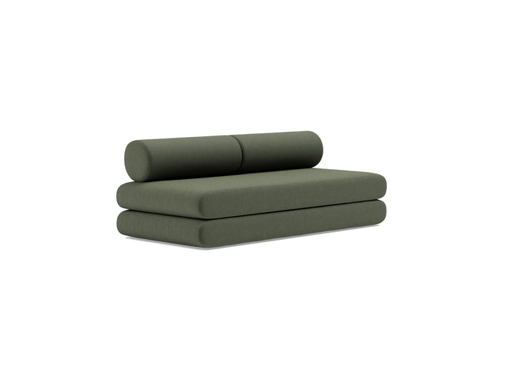 Canapea extensibila Circlus cu perne rotunde Esina Olive Green 180x200cm