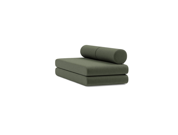 Canapea extensibila Circlus cu perne rotunde Esina Olive Green 180x200cm