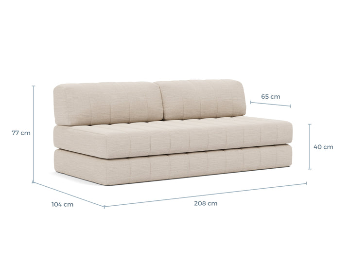 Canapea extensibila CozyPad Esina Rust Orange 208x208cm