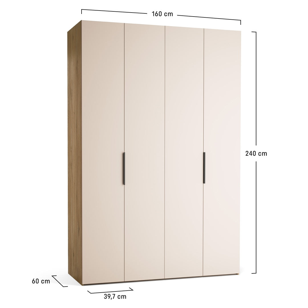 Dulap cu 4 uși VOX Stor 160x240 cm – dimensiuni