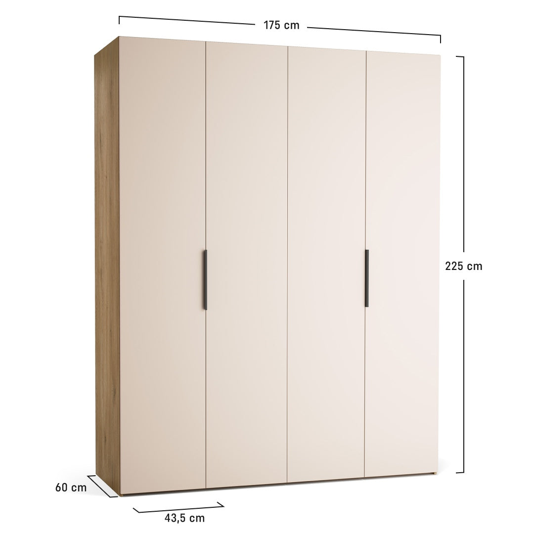 Dulap cu 4 uși VOX Stor 175x225 cm – dimensiuni