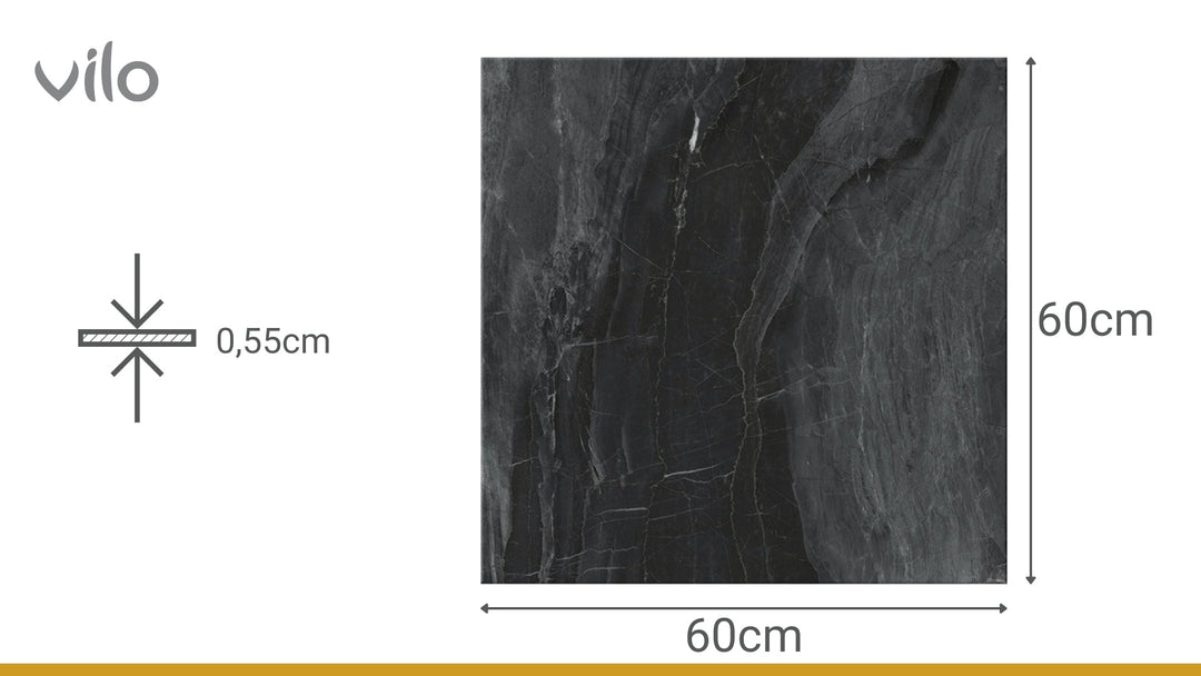 Pardoseala SPC Stone VOX 60x60 Dark Stone, 1 cutie 1.44 mp VOX Profile