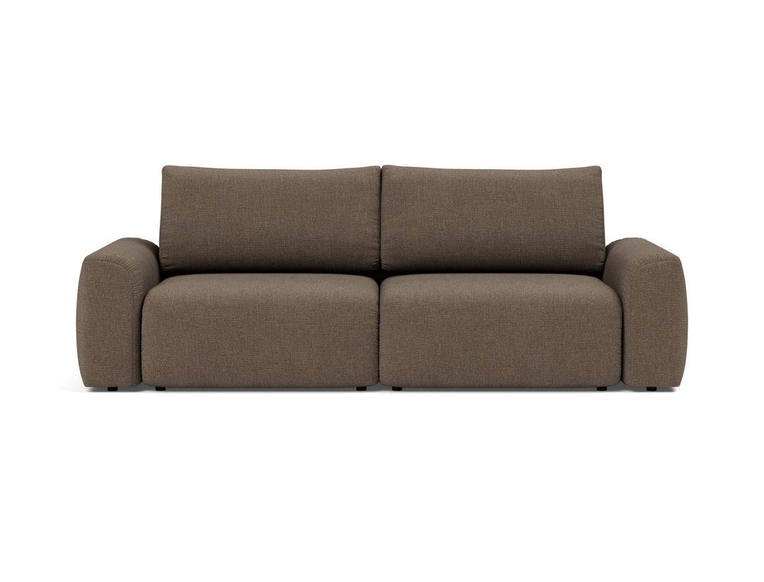 Canapea extensibila Norum cu brate masive Esina Cedar Brown 145x200cm