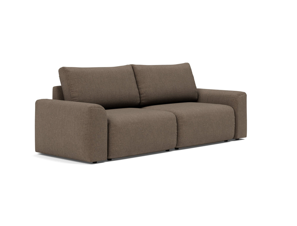 Canapea extensibila Norum cu brate masive Esina Cedar Brown 145x200cm