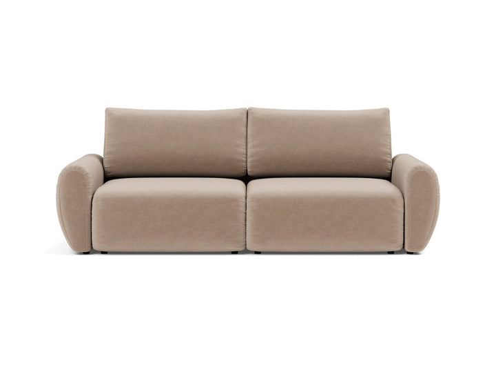 Canapea extensibila Norum cu brate rotunjite Esina Mocha 145x200cm