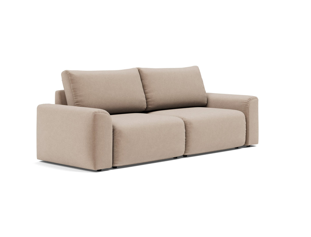 Canapea extensibila Norum cu brate masive Esina Mocha 145x200cm