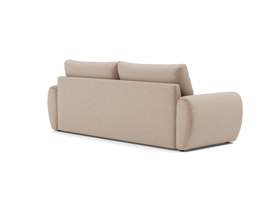 Canapea extensibila Norum cu brate rotunjite Esina Mocha 145x200cm