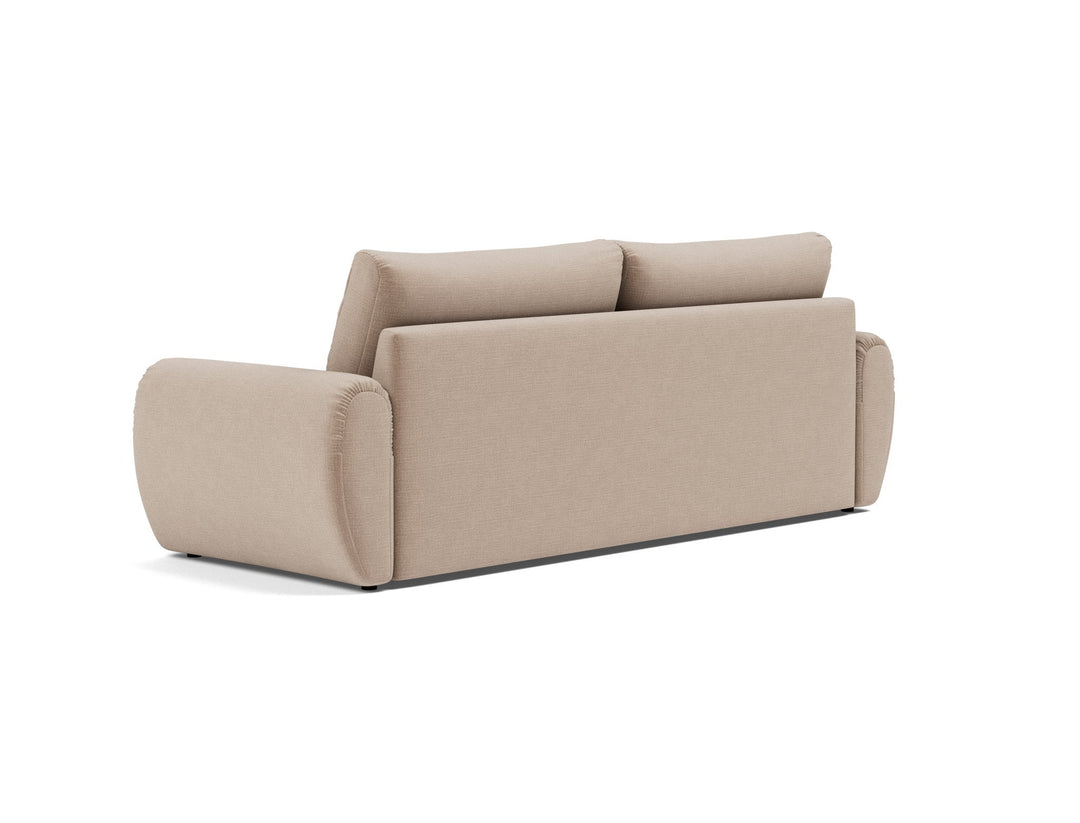 Canapea extensibila Norum cu brate rotunjite Esina Mocha 145x200cm