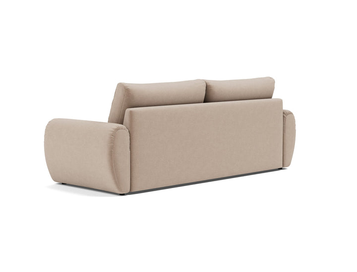 Canapea extensibila Norum cu brate rotunjite Esina Mocha 145x200cm