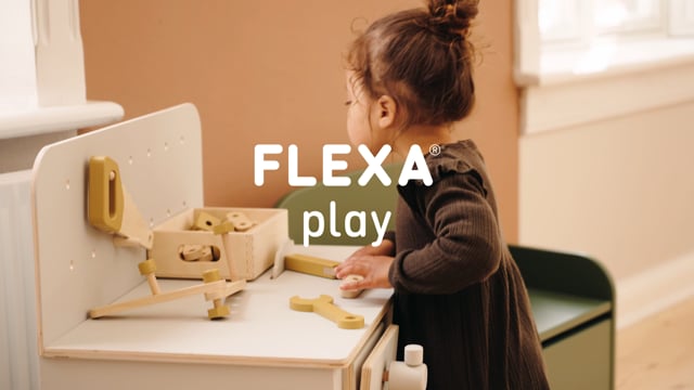 Set de joaca piese de constructie, Play, lemn, mustar 17x1 cm