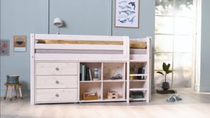 Biblioteca pentru copii, Classic, lemn de pin, 124x35x74 cm