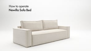 Canapea extensibila Newilla Bouclé Taupe 145x200 cm