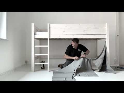 Set perdelute pat semi-inalt, Funwall, bumbac, h113 cm