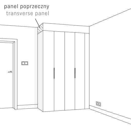 Panou mascare transversal 60x40 cm pentru dulap VOX Stor