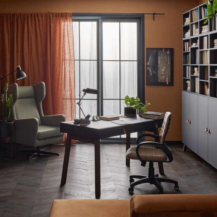 Birou indigo cu doua sertare -VOX Creative- 136x67x78 cm
