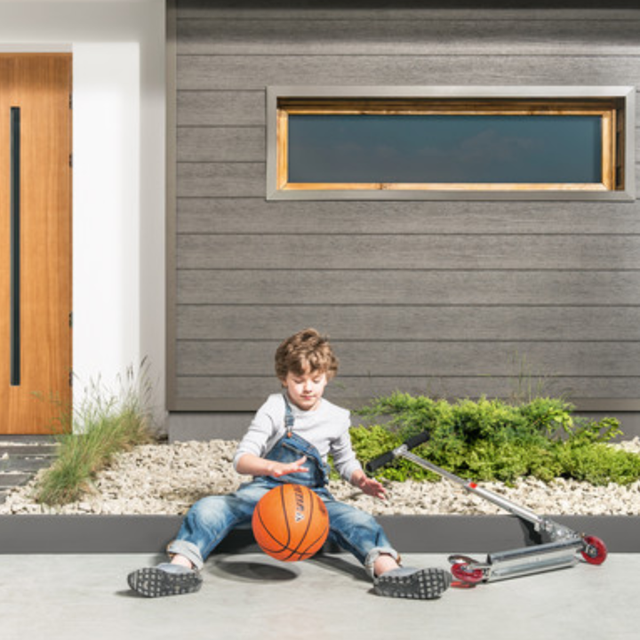 The Decorators: Placare pentru exterior Kerrafront VOX Wood Design Grafit FS 201 (1cutie/2.16 mp sau 1.062 mp CONNEX)