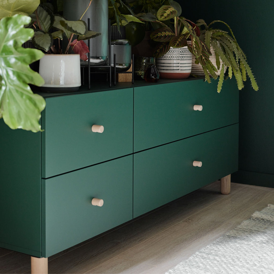 The Decorators: Comoda TV VOX Creative verde-stejar