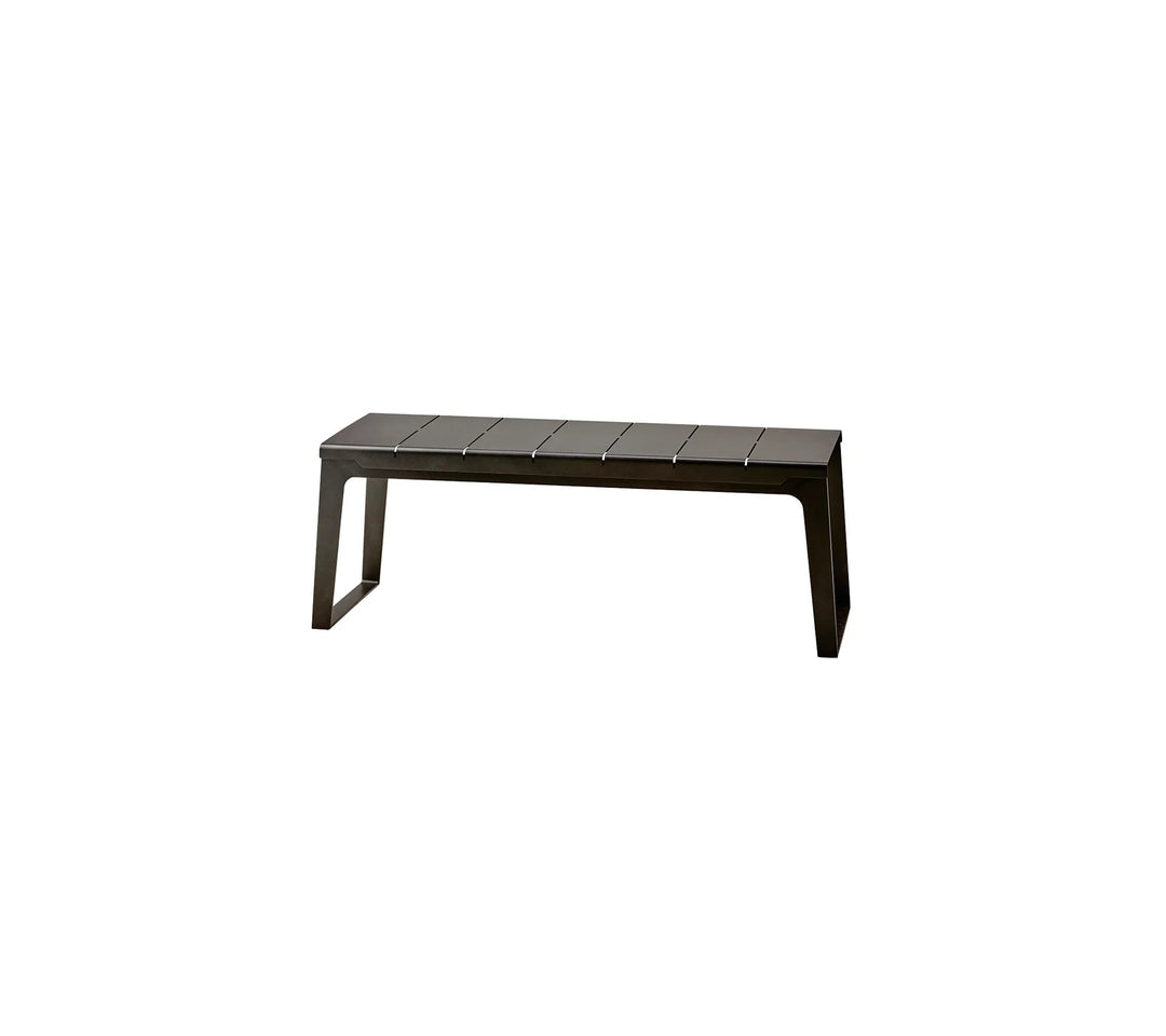 The Decorators: Banca de exterior din aluminiu Cane-line Copenhagen Gri