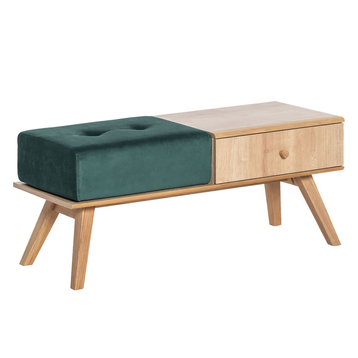 The Decorators: Perna bancheta VOX Nature catifea, verde, 50x40 cm