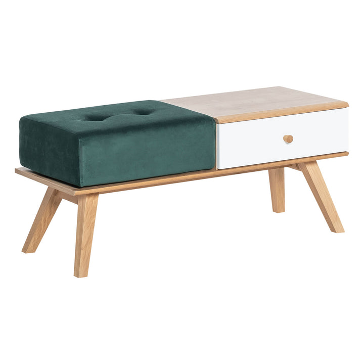 The Decorators: Perna bancheta VOX Nature catifea, verde, 50x40 cm