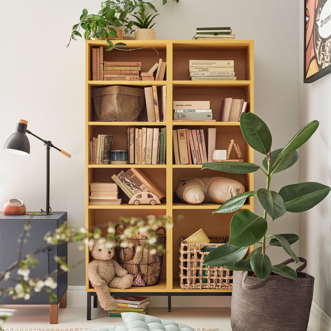 Biblioteca dubla galben/sofran VOX Creative 45.5x91x151.5 cm