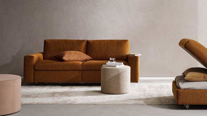 The Decorators: Taburet BoConcept Taylor cu depozitare si roti