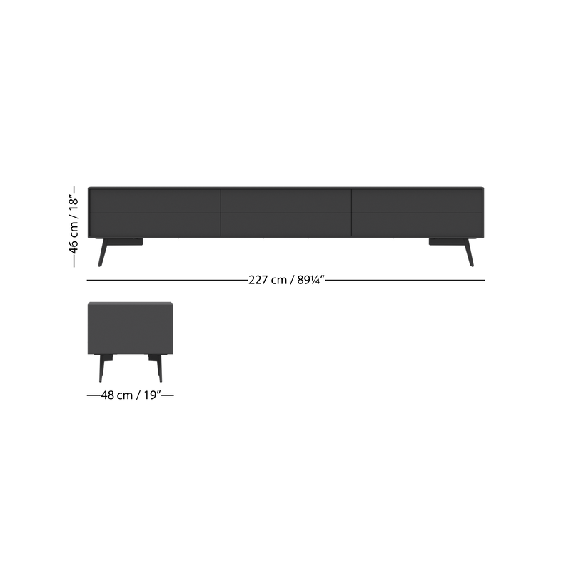 The Decorators: Comoda TV BoConcept, Fermo 227x48cm