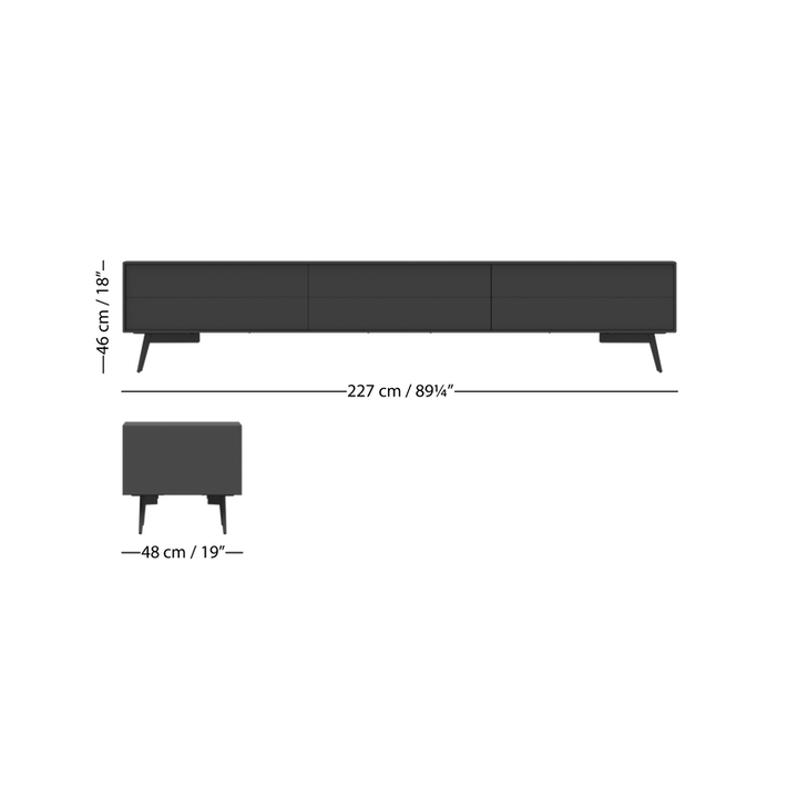 The Decorators: Comoda TV BoConcept, Fermo 227x48cm