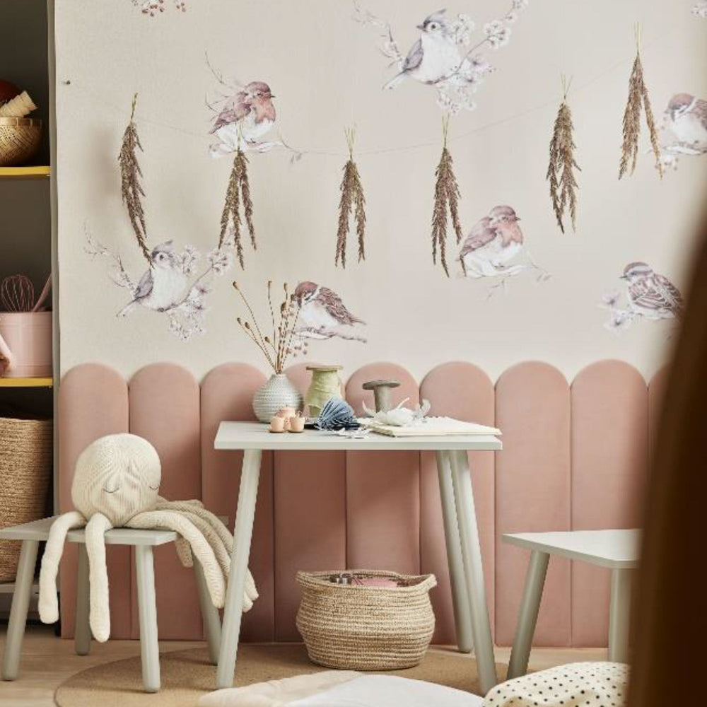 The Decorators: Panou tapitat Oval 1 Villo Soform Catifea bleumarin 15/60 cm