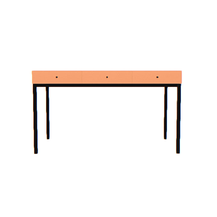 The Decorators: Birou 3 sertare nude-negru VOX Creative- 136x67x78 cm