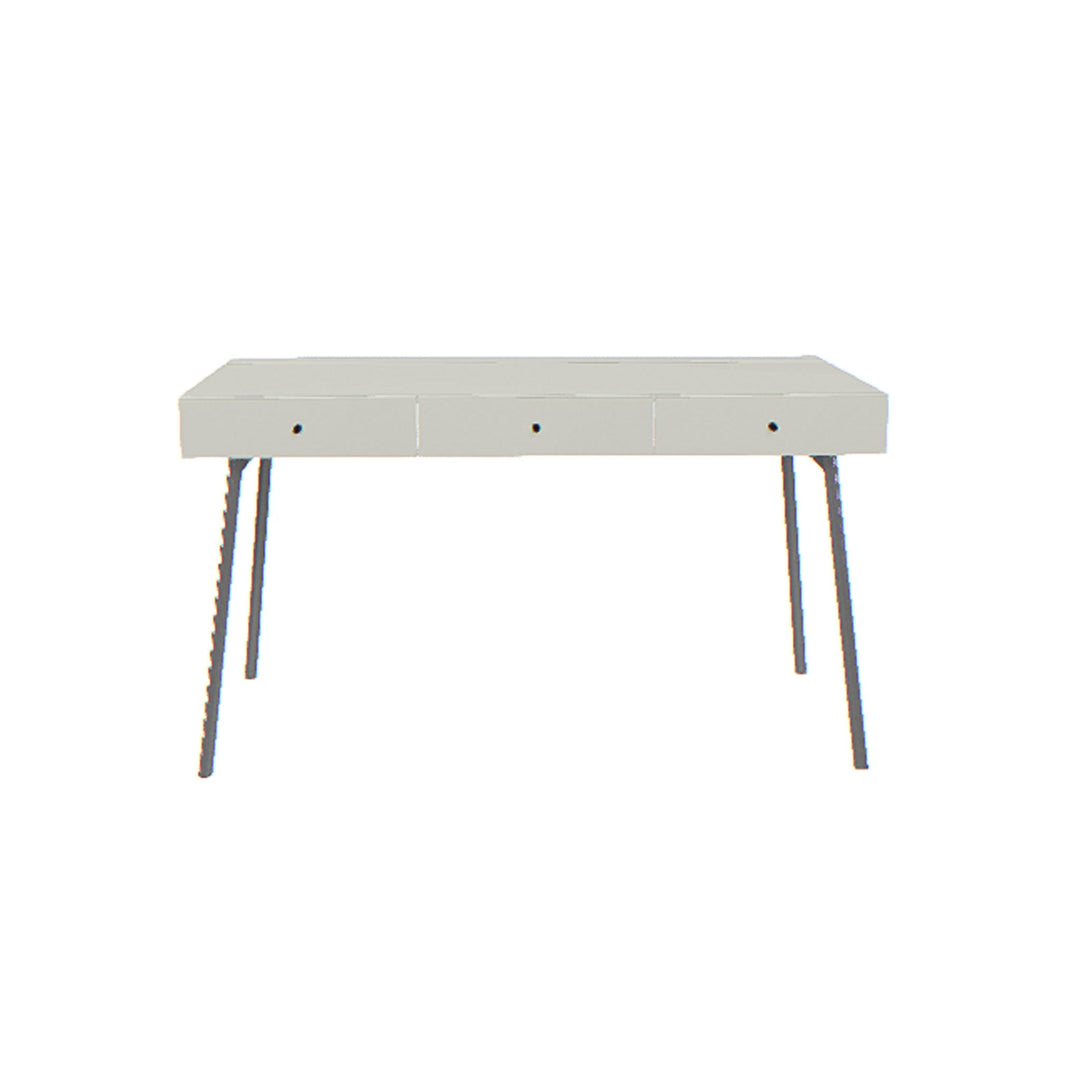 The Decorators: Birou gri cu picioare metalice -VOX Creative-  136x67x78 cm