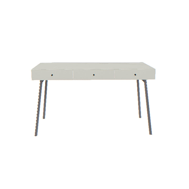 The Decorators: Birou gri cu picioare metalice -VOX Creative-  136x67x78 cm