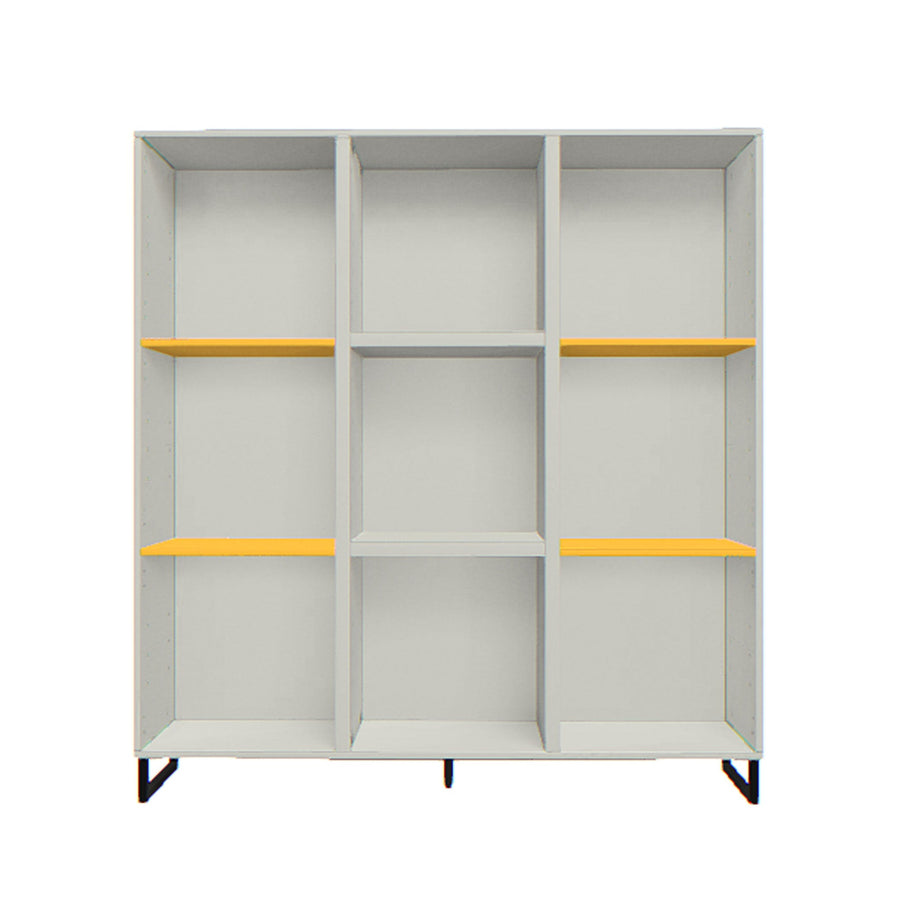 The Decorators: Biblioteca tripla gri-sofran VOX Creative 136x35x146 cm