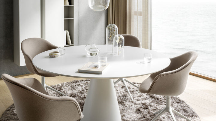 The Decorators: Masa dining BoConcept Madrid Ø150cm, alb mat