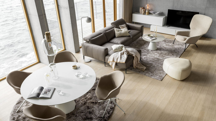 The Decorators: Masa dining BoConcept Madrid Ø150cm, alb mat