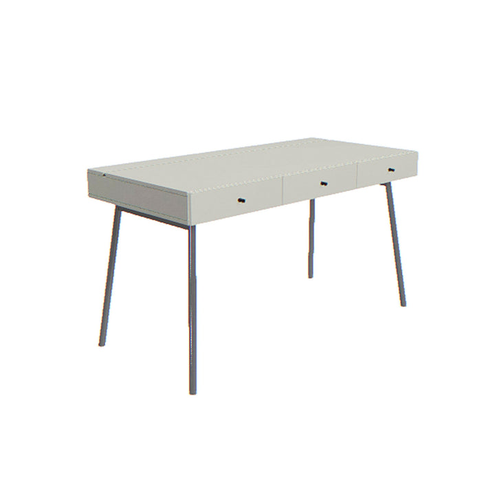 The Decorators: Birou gri cu picioare metalice -VOX Creative-  136x67x78 cm