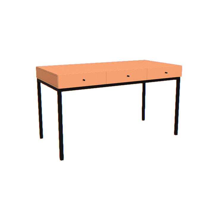 The Decorators: Birou 3 sertare nude-negru VOX Creative- 136x67x78 cm