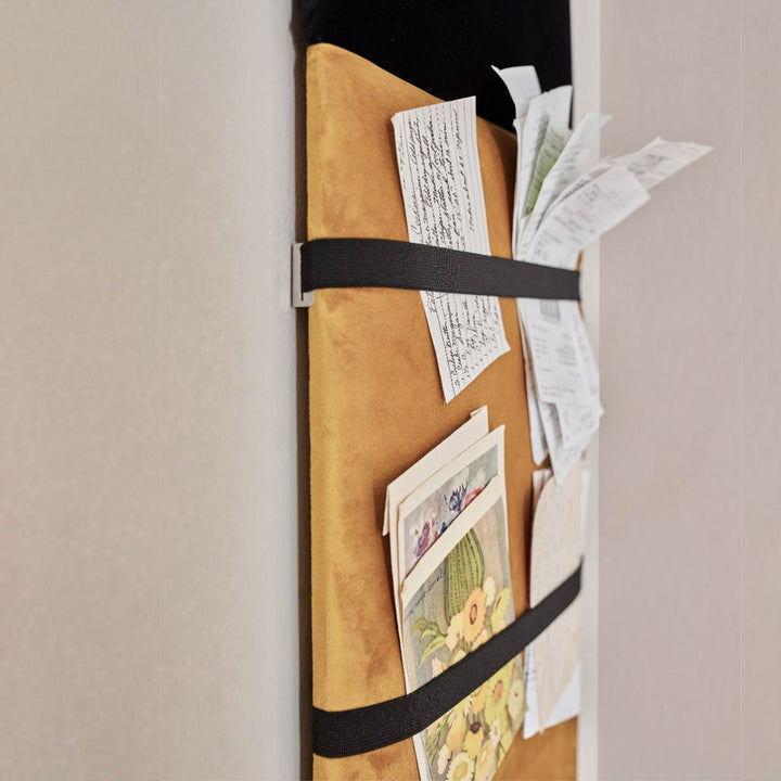 The Decorators: Panou tapitat Oval 2 Villo Soform Catifea galben 30/30 cm