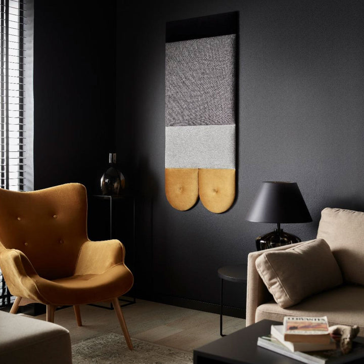 The Decorators: Panou tapitat Regular 3 Villo Soform Melanj gri 60/60 cm