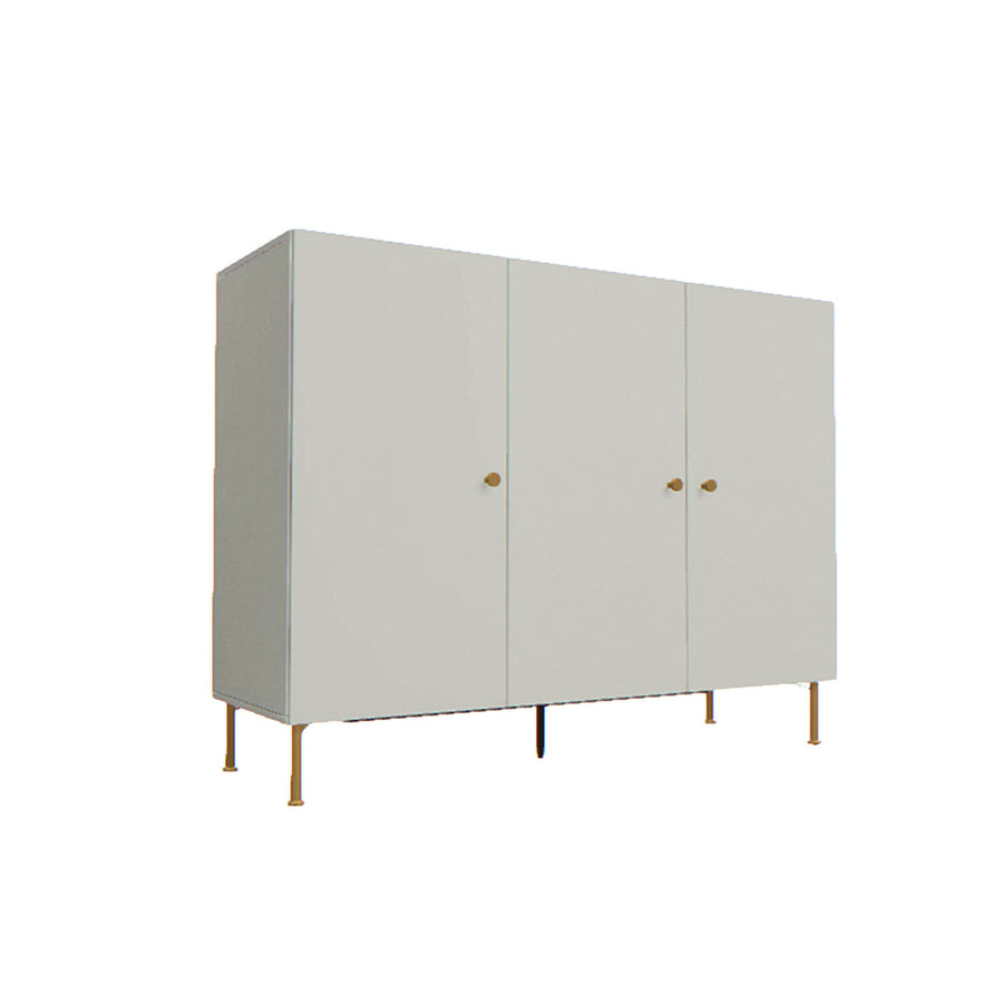 Bufet gri cu 3 usi -VOX Creative- 136x47x106 cm
